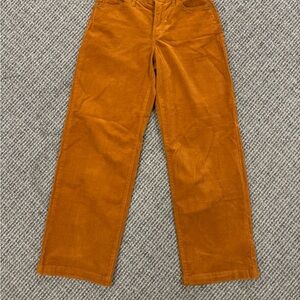 Women’s size 4 st.John’s bay mustard corduroy wide leg  pants NWOT